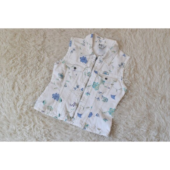 Vintage 90s NY Jeans Denim Cotton Vest | size M‎ - Picture 8 of 9